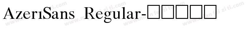 AzeriSans Regular字体转换